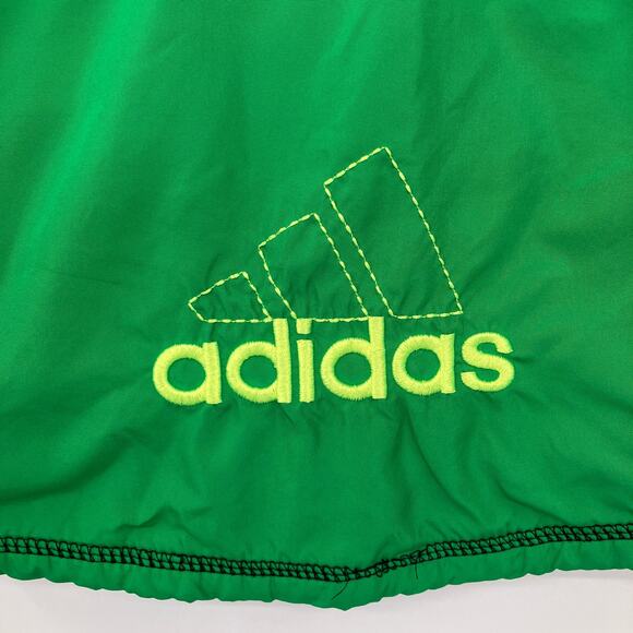 Adidas Black Green Neon Yellow Embroidered Logo Full Zip Hooded Fleece Jacket - Picture 8 of 13